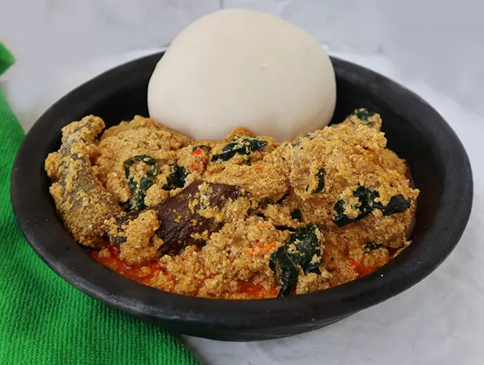 Egusi Soup with Pounded Yam